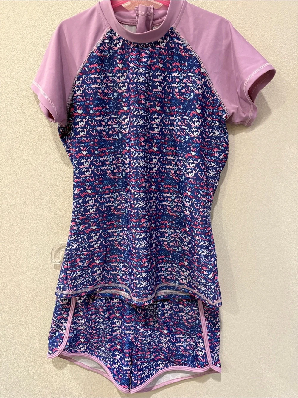 Eddie Bauer Girls 4 Piece Reversible Swim Set in Purple 14/16
